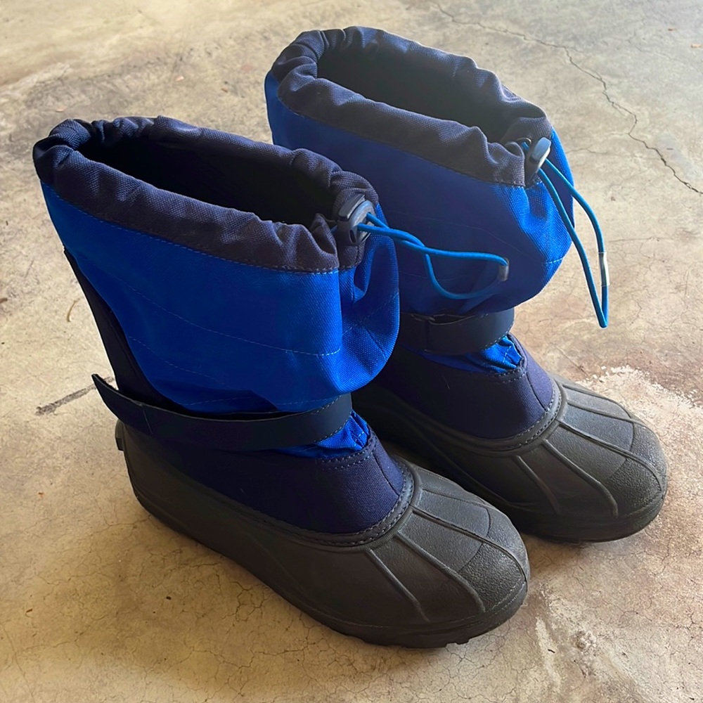 Columbia Kids' Black and Blue Winter Boots